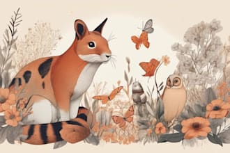 draw animal and botanical illustrations