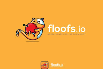 create a modern cat pet lover community logo design
