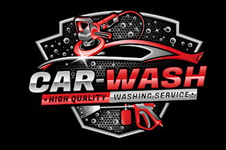 do stylish car detailing and car wash logo