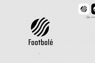 create a modern minimalist football sports logo design