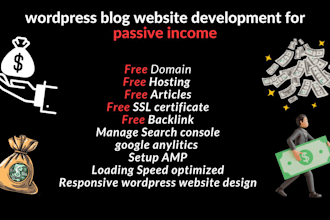 create wordpress blog website passive income in any niche