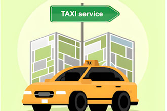 create a booking, chauffeur taxi service logo
