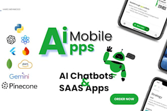 build ai saas website and mobile app with our best team