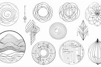 create minimalist line art tattoo with my style