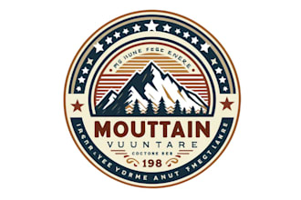 design travel agency adventure and mountain logo