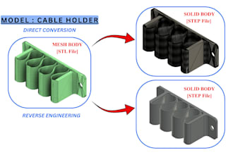 convert stl mesh body to step solid body