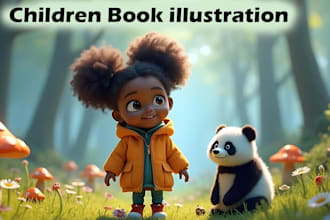 design 3d children book illustration and kids book illustration for kids