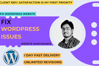 do wordpress website maintenance and support or help