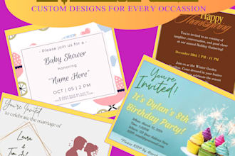 design customized invitations for any event