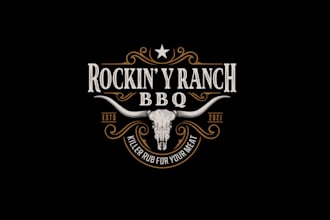 design awesome BBQ rub logo