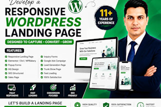 develop a responsive wordpress landing page