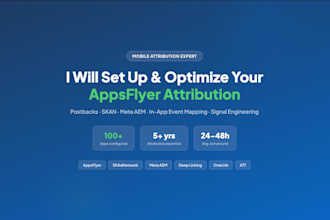 configure appsflyer, ios skan attribution for mobile app