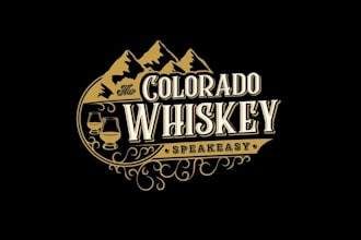 design colorado whiskey speakeasy logo