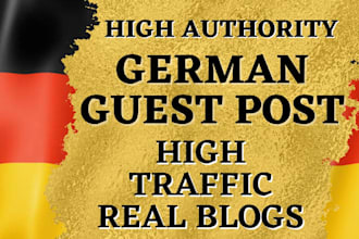 give high dr70 dofollow german guest post backlinks