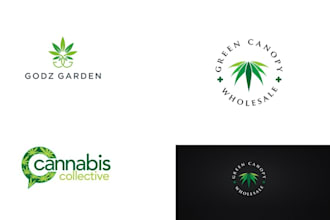 do custom cannabis weed logo design 24hours