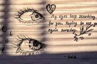 create stunning black and white illustrations for poetry