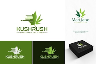 do create a minimalist cannabis weed and medical logo design