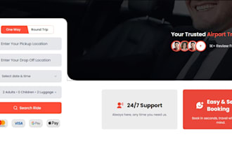 develop a VIP airport transfer and ride booking web app
