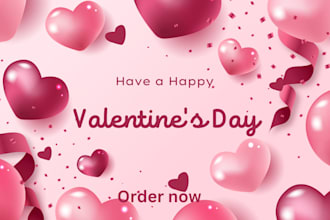valentines day flyer card social media manager virtual assistant photoshop edit