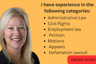 write legal complaint and agreement