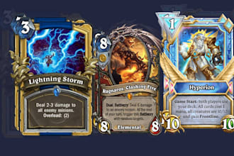 design a card illustration, card game art, board game art, card game design