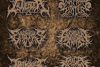 design a death metal, slam, and brutal logo for you