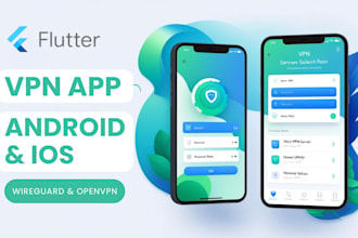 a VPN app with admin panel, in app purchase, admob and video ads