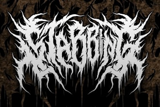 draw black, slam, or death metal logo for your band