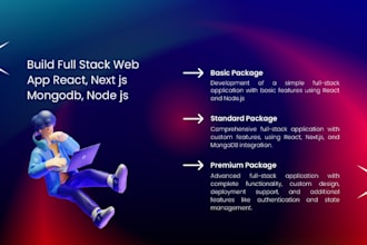 build full stack web app react, next js mongodb, node js