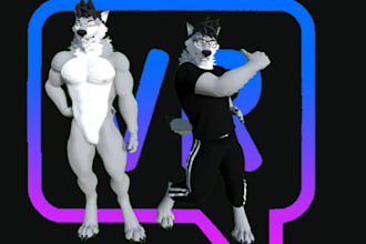 create furry vrchat avatar vrc avatar vr avatar 3d vtuber model vroid character