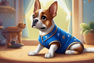 make a unique artwork of a disney pet portrait