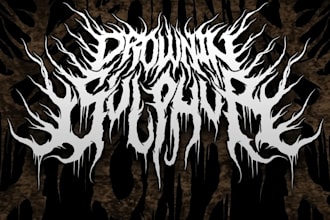 do custom typography logo for rock, metal bands, dj, edm, folk, record label