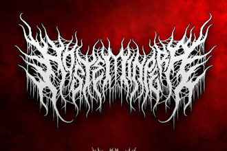 design extreme graffiti tag, nu metal, hard techno and metal band logo