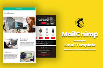 design stunning editable HTML mailchimp newsletter template