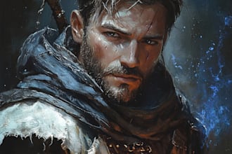do dnd character art, illustration, concept art, commission art
