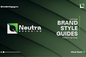 create a corporate brand style guide with a modern logo design
