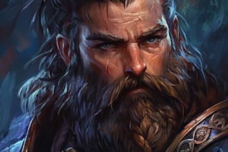 draw dnd character art fantasy scifi illustration for you