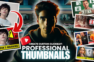 design unique youtube thumbnail that attract viewers