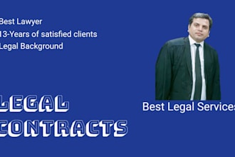 be your lawyer for legal agreements, contract, mou or nda