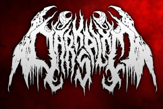 design black death brutal doom metal logo for band