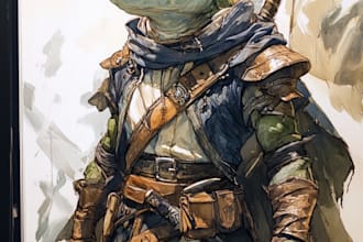 design a dnd character art and dnd character art
