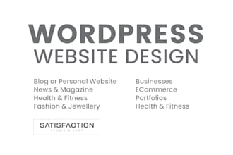 design and build a wordpress website, and landing page with elementor