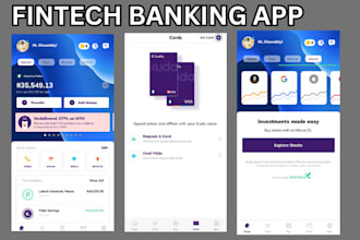 develop and design a secure fintech app, neobank, wallet and payment app