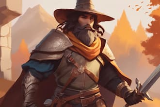 draw your dnd character, fantasy, fanart character, or tcg illustration