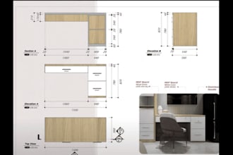 do woodworking 3d modelling of furniture technical drawing