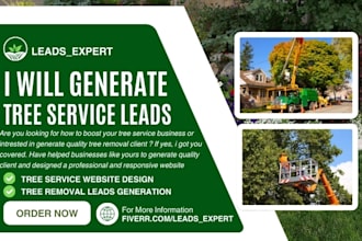 generate tree service leads tree services landing page tree removal website