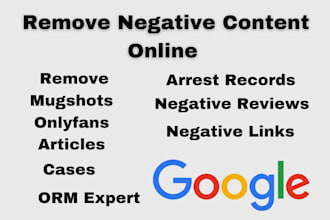 remove defaming mugshots articles case news negative links on google