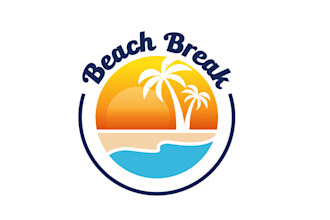 design beautiful beach logo
