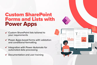 develop custom sharepoint, office 365, powerapps, power automate solutions