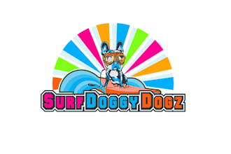design cool surf dog logo
